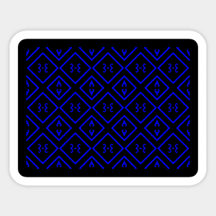 Electric Blue Pattern Sticker